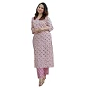 KLOSIA Womens Viscose Croset Work Kurta Pant