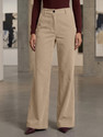 Klossy Regular Fit Women Cream Trousers