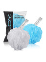 KLOY Loofah (Pack of 2, White, Blue)