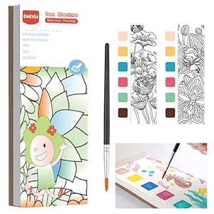 klvs color magic book activity for kids drawing books kit for children coloring books for kids ages 4-8 years 20 sheet cartoon painting kit with brush return gift pack of 3 dream adventure
