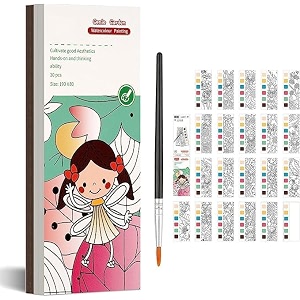 klvs color magic book activity for kids drawing books kit for children coloring books for kids ages 4-8 years 20 sheet cartoon painting kit with brush return gift pack of 1 genie garden