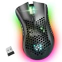 WolfLawS KM-1 RGB Wireless Gaming Mouse with Honeycomb Shell Computer Mouse