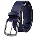 KM Legend Men's Leather Dress Belt for Work Business and Casual