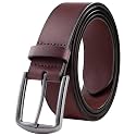 KM Legend Men's Leather Dress Belt for Work Business and Casual