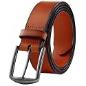 KM Legend Men's Leather Dress Belt for Work Business and Casual