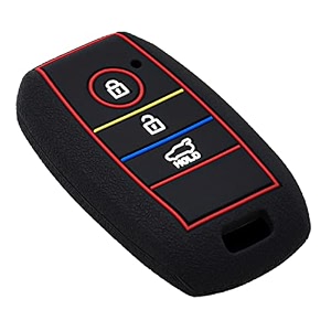 kmh - soft silicone key cover compatible for kia settos 3 button smart key