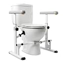 KMINA Toilet Safety Rails for Seniors, Adjustable Frame with Grab Bars