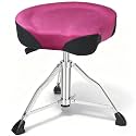 Kmise Drum Throne, Hydraulic Drum Stool, Height Ajustable Drumming Seat, Heavy Duty Velvet Chair, Motorcycle Saddle Throne, Padded for Drummer Adult Men Rose GD01