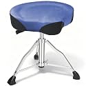 Kmise Drum Throne, Hydraulic Drum Stool, Height Ajustable Drumming Seat, Heavy Duty Velvet Chair, Motorcycle Saddle Throne, Padded for Drummer Adult Men Blue GD01