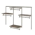 Knape & Vogt Closet Culture Organization System with 4 Driftwood Wood Shelves, 6 feet