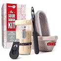 KneadAce Sourdough Starter Kit – 24oz Starter Jar, 2 Cotton Rope Banneton Proofing Baskets, Magnetic Bread Lame for Scoring – Gift for Bakers &amp; Complete Sourdough Bread Baking Set