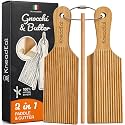 KneadEat Gnocchi Board Wood Set, Cavatelli Pasta Maker and Butter Paddles