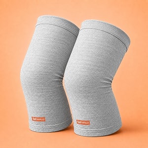 knee cap classic  bamboo yarn infused knee support for daily wear  4-way stretch breathable amp latex-free  knee sleeve for men amp women  ideal for walking standing amp light activities  pair s