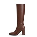 QIY Knee High Boots Women Chunky Heel