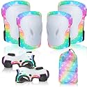 Knee Pads for Kids Adjustable Protective Gear Set with Mesh Bag Knee Pads and Elbow Pads Wrist Guard for Girls Kids Roller Skates Cycling Skateboard Scooter, 3-8 Years