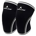 Knee Sleeves (1 Pair)，7mm Compression Knee Braces for Heavy-Lifting,Squats,Gym and Other Sports (Large, Black)