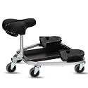Kneeling Sitting Creeper with 3" Casters, Supports 400 lbs, Black