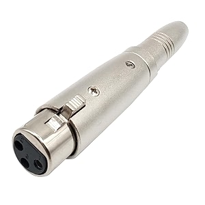 3-pin xlr female to 635mm 1434 female stereo adapter
