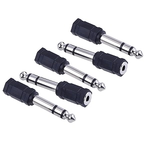 635mm to 35mm adapter 5 pieces 635mm 1434 stereo male to 35mm 1834 stereo female audio adapter  trs jack converter for headphones mixers amps and audio devices