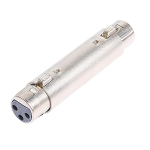 xlr female to female coupler  3-pin gender changer microphone cable adapter