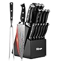 Knife Set, Slege 18-Piece Knife Sets for Kitchen with Block