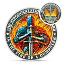 Knight Dumpster Fire Challenge Coin - The Strongest Steel is Forged Dumpster Fire Coin - Funny Desk Accessories for Work - Hilarious Coworker Go Away Token - Inspirational Gifts for Men Women Teacher