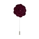 Knighthood Maroon Flower Lapel Pin Suit Collar Accessories Brooch for Men