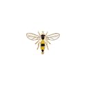 Knighthood Metal Honey Bee Wing Lapel Brooch for Men (Yellow and Black)
