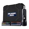 KNINE OUTDOORS Torque Screwdriver Wrench Driver Set 10-70 Inch Pounds lbs for Maintenance with T-bar Handle, 40 Hex Bits, 1/4" Socket, Shaft Extension, For Tools, Bike Repairing and Mounting, Black