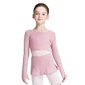 Knit Crop Dance Sweater for Girls, Ballet Skirts with Shorts Warm up