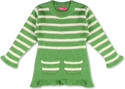 Knitco Woven Round Neck Casual Girls Green, White Sweater