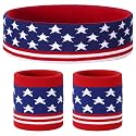 Knitgrip 3 Pack Neon Sweatbands Set Headband Wristband