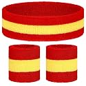 Knitgrip 3 Pack Neon Sweatbands Set Headband Wristband
