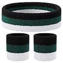 Knitgrip 3 Pack Neon Sweatbands Set Headband Wristband