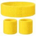 Knitgrip 3 Pack Neon Sweatbands Set Headband Wristband