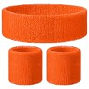 Knitgrip 3 Pack Neon Sweatbands Set Headband Wristband