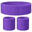 Knitgrip 3 Pack Neon Sweatbands Set Headband Wristband