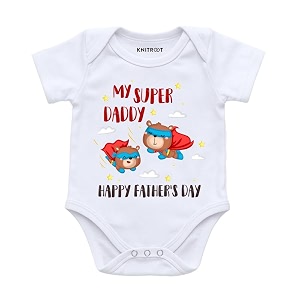 KNITROOT Fathers Day Special Cotton Onesie My