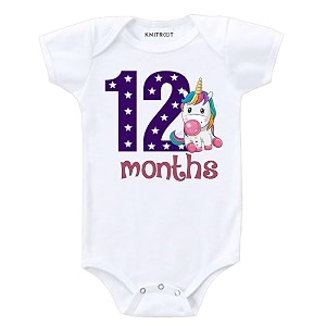 KNITROOT Monthly Birthday Special Unisex Baby Romper