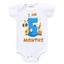 KNITROOT Monthly Birthday Special Unisex Baby Romper