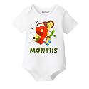 KNITROOT Monthly Birthday Special Unisex Baby Romper