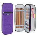 MYBAGZING Knitting Needle Case 14" Organizer for Straight &amp;Circular Needles