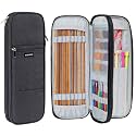 MYBAGZING Knitting Needle Case 14" Organizer for Straight &Circular Needles