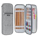 MYBAGZING Knitting Needle Case 14" Organizer for Straight &amp;Circular Needles
