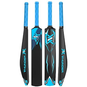 knk heavy duty plastic cricket batfull size premium bat for all age groups  kidsboysgirlsadults blue