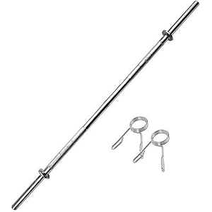 knk  weight lifting rod chrome plated steel gym rod plain rod weight lifting bar gym bar gym rod  rods combo fitness for exercise fitness amp home gym 19mm 4-ft-straight-rod