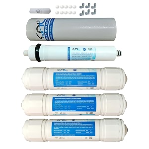 knl barc ro service kit for ro water purifier filter ro membrane sediment activated block carbon post carbon spun fr 450 amp 10 pcs antiscallant balls suitable for input tds 1400-3000 ppm