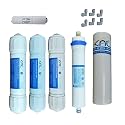 KNL NF50 NF Service kit NF50 Membrane 100 GPD Sediment, Activated Block Carbon (pre), Activated Post Carbon, Spun 130 GSM, 6 Elbows & FR 450 for Input TDS Range (300-450) ppm
