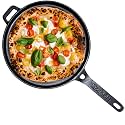 KNOBON Cast Iron 28cm Dosa Tawa, for Healthy Cooking, Pre-Seasoned, Even Heat Distributor, Retains Heat to Enhance Flavor, Durable, Induction Bottom, Gas Stove Ready (DTV28H)