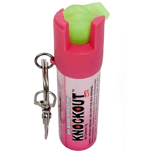 knockout pepper spray for women self defence with keychain glow in dark safety twist lock pack of 1